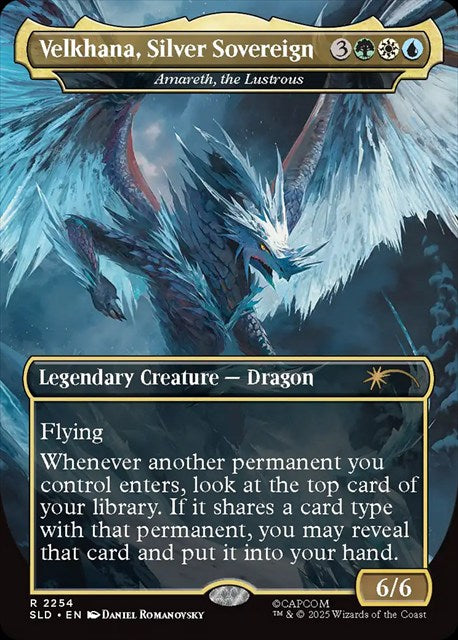 (英)氷纏いし龍イヴェルカーナ - Velkhana, Silver Sovereign[映し光るもの、アマレス / Amareth, the Lustrous]【SLD】 Secret Lair x Monster Hunter: The Monsters II No.2254