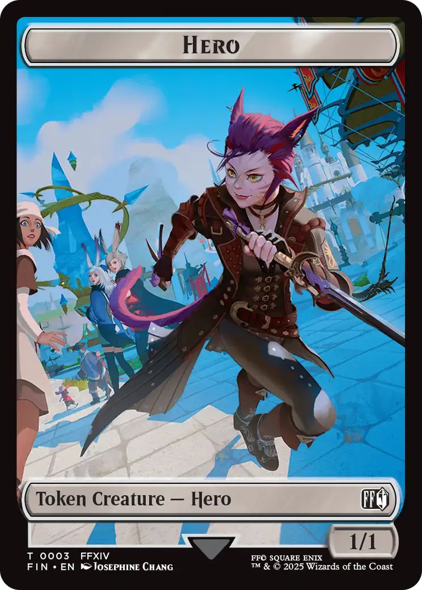 (英)【Foil】英雄トークン / Hero Token No.003 - ウィザードトークン / Wizard Token【FIN-TOKEN】 No.014