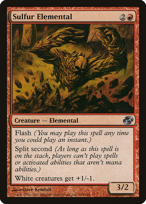 (英)【Foil】硫黄の精霊 / Sulfur Elemental【PLC】 No.108