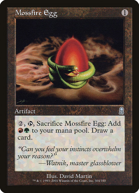 (英)【Foil】モスファイアの卵 / Mossfire Egg【ODY】 No.304
