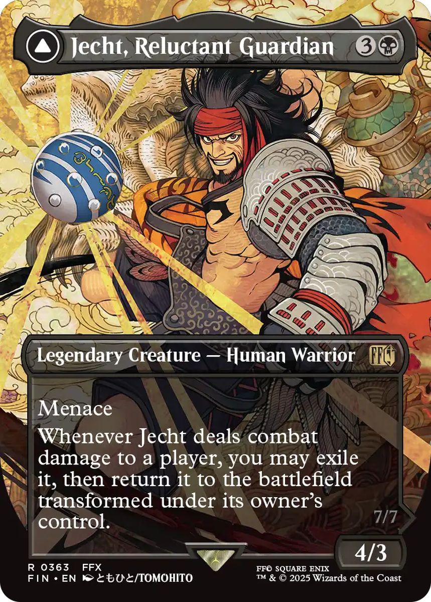 (英)幻のガード、ジェクト / Jecht, Reluctant Guardian - ブラスカの究極召喚 / Braska's Final Aeon ★ボーダーレス★(木版画) 【FIN】 No.363