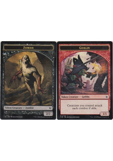 (英)ゾンビトークン / Zombie Token No.011 - ゴブリントークン / Goblin Token【C16-TOKEN】 No.012