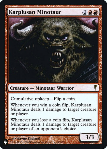 (英)【Foil】カープルーザンのミノタウルス / Karplusan Minotaur【SLD-C21】Heads I Win, Tails You Lose No.026