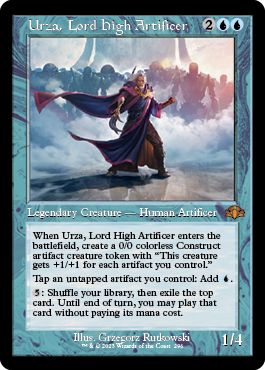 (英)最高工匠卿、ウルザ / Urza, Lord High Artificer ★ショーケース枠★(旧枠加工カード) 【DMR】 No.296