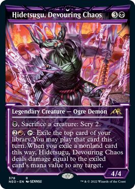 (英)【Foil】貪る混沌、碑出告 / Hidetsugu, Devouring Chaos ★ショーケース枠★(淡光フレーム・カード) 【NEO】 No.378
