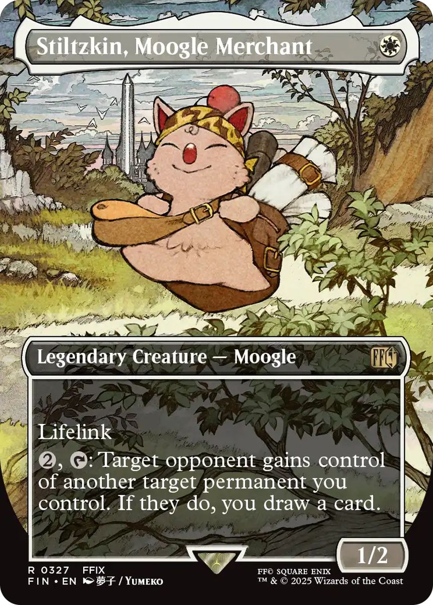 (英)モーグリの商人、スティルツキン / Stiltzkin, Moogle Merchant ★ボーダーレス★(木版画) 【FIN】 No.327