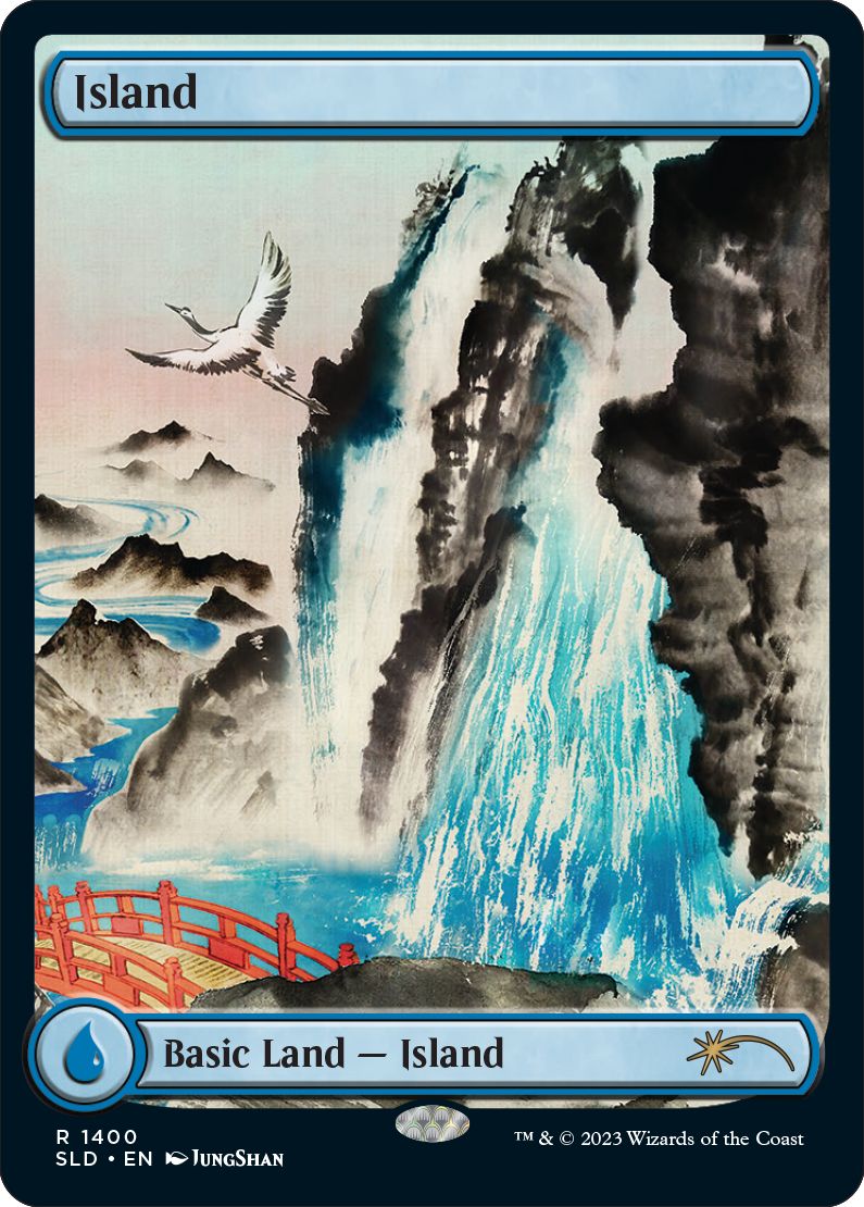 (英)【Foil】島 / Island【SLD】Meditations on Nature No.1400