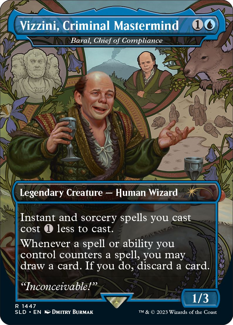 (英)Vizzini, Criminal Mastermind[遵法長、バラル / Baral, Chief of Compliance]【SLD】 Secret Lair x The Princess Bride No.1447