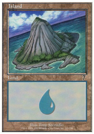 (英)【Foil】島 / Island【7ED】 No.335