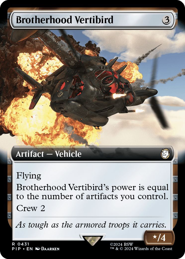 (英)【Foil】ブラザーフッド・ベルチバード / Brotherhood Vertibird ★拡張枠★ 【PIP】 No.0431