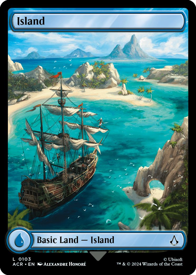 (英)【Foil】島 / Island【ACR】フルアート版 No.103