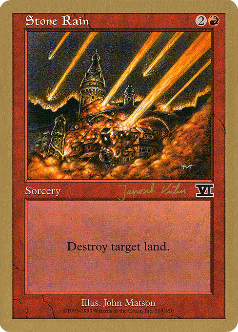 (英)石の雨 / Stone Rain【WC00】 World Championship Decks 2000 Janosch Kuhn 金枠 No.048