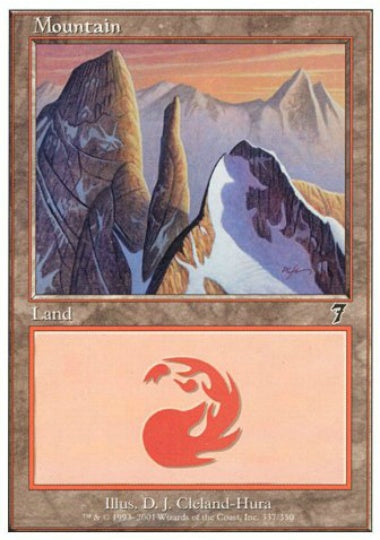 (英)【Foil】山 / Mountain【7ED】 No.337
