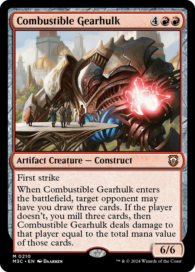 (英)【リップルFoil】焼却の機械巨人 / Combustible Gearhulk【M3C】 No.210