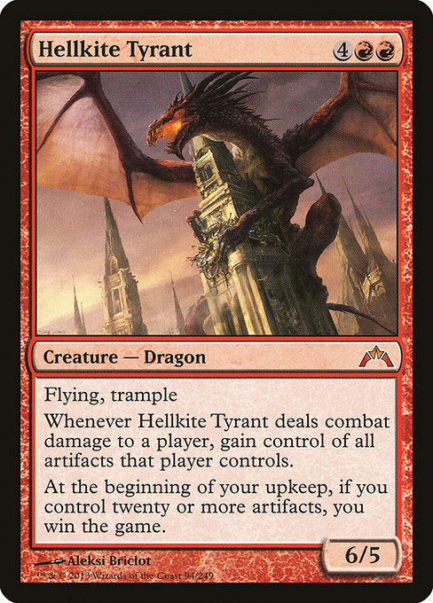 (英)【Foil】ヘルカイトの暴君 / Hellkite Tyrant【GTC】 No.094