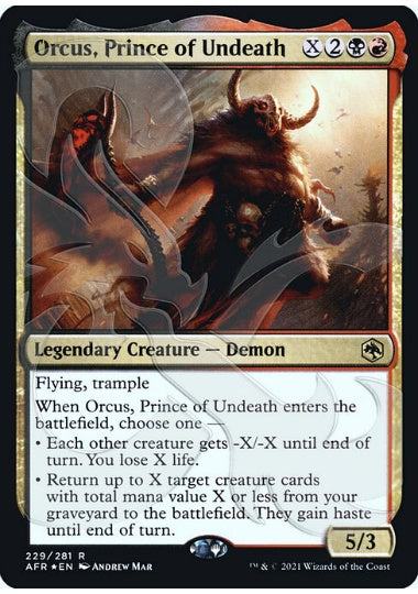 (英)【Foil】不死のプリンス、オルクス / Orcus, Prince of Undeath ★アンパサンド・カード★【AFR】 No.229