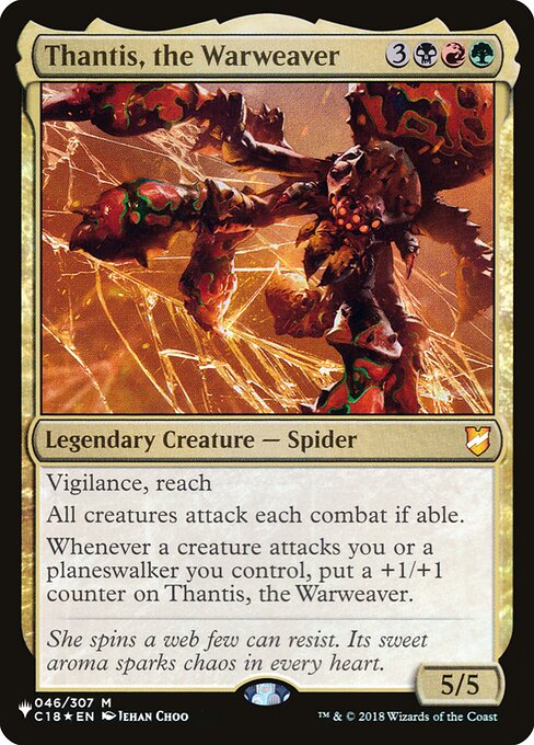 (英)戦争織り、タンティス / Thantis, the Warweaver【C18】 PWシンボル付き再販 No.046