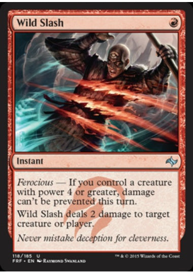 (英)【Foil】乱撃斬 / Wild Slash【FRF】 No.118