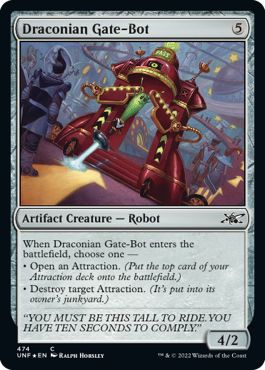 (英)【ギャラクシーFoil】Draconian Gate-Bot【UNF】 No.474