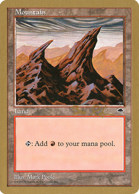 (英)山 / Mountain【WC98】 World Championship Decks 1998 Ben Rubin 金枠 No.101