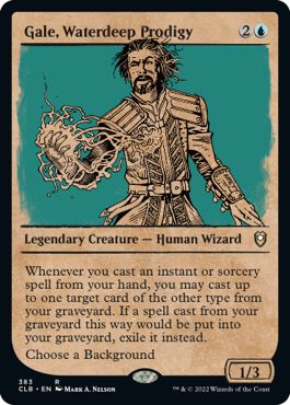 (英)【Foil】ウォーターディープの多芸多才、ゲイル / Gale, Waterdeep Prodigy ★ショーケース枠★(ルールブック・カード) 【CLB】 No.383
