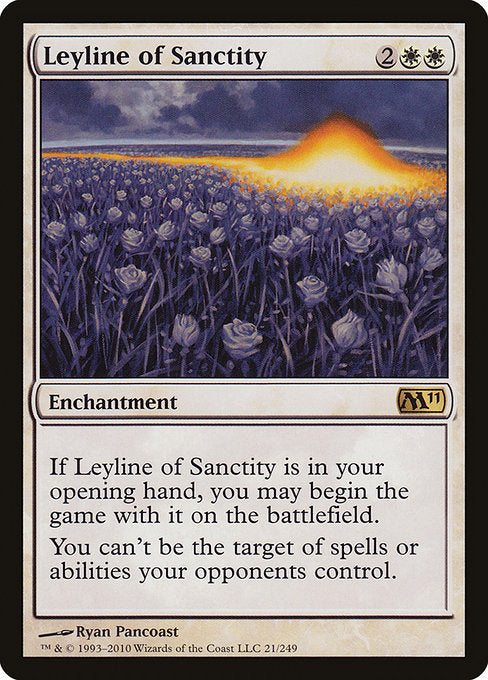 (英)【Foil】神聖の力線 / Leyline of Sanctity【M11】 No.021