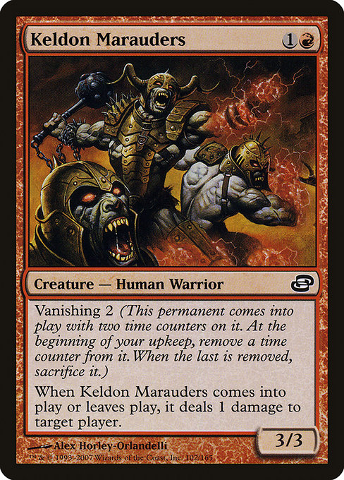 (英)【Foil】ケルドの匪賊 / Keldon Marauders【PLC】 No.102