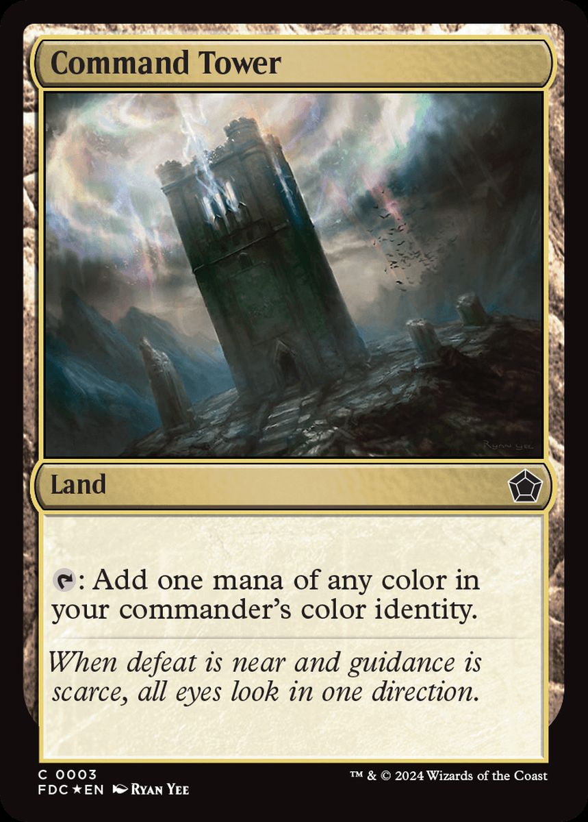 (英)【Foil】統率の塔 / Command Tower【FDC】Starter Collection収録 No.003