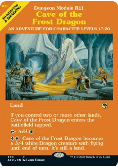 (英)【Foil】フロスト・ドラゴンの洞窟 / Cave of the Frost Dragon ★ショーケース枠★(モジュールカード) 【AFR】 No.350