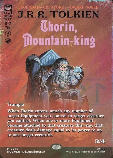 (英)【Surge-Foil】山の王、ソーリン / Thorin, Mountain-king ★ショーケース枠★(「ブックカバー・カード」) 【HOB】 No.279