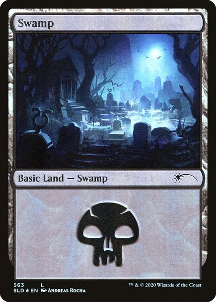 (英)【Foil】沼 / Swamp【SLD】 No.563