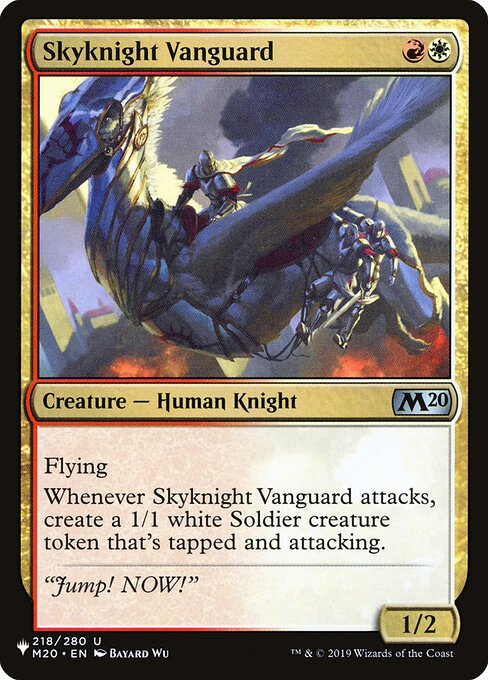 (英)空騎士の先兵 / Skyknight Vanguard【M20】 PWシンボル付き再販 No.218