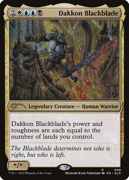 (英)【Foil】黒き剣のダッコン / Dakkon Blackblade【SLD】Finally! Left-Handed Magic Cards No.698