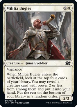 (英)【Foil】民兵のラッパ手 / Militia Bugler【2X2】 No.019