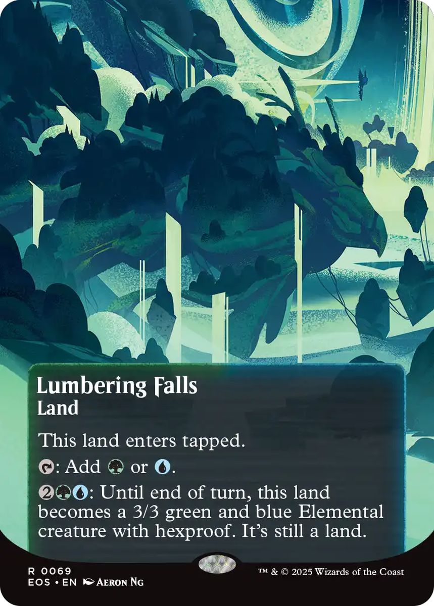 (英)伐採地の滝 / Lumbering Falls ★ボーダーレス★(「星景ポスター」) 【EOS】 No.069