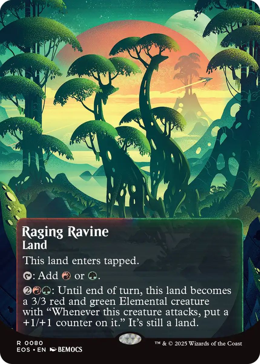 (英)【Foil】怒り狂う山峡 / Raging Ravine ★ボーダーレス★(「星景ポスター」) 【EOS】 No.080
