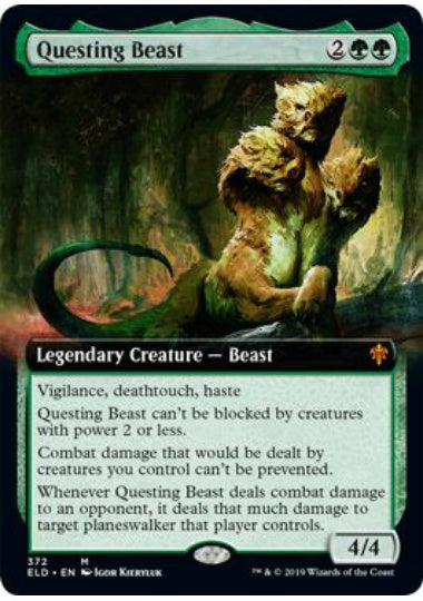(英)【Foil】探索する獣 / Questing Beast ★拡張枠★ 【ELD】 No.372