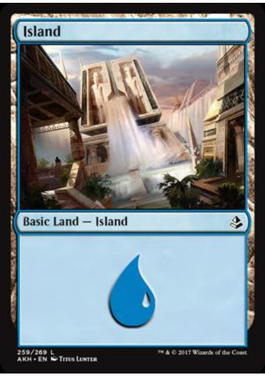 (英)【Foil】島 / Island【AKH】 No.259