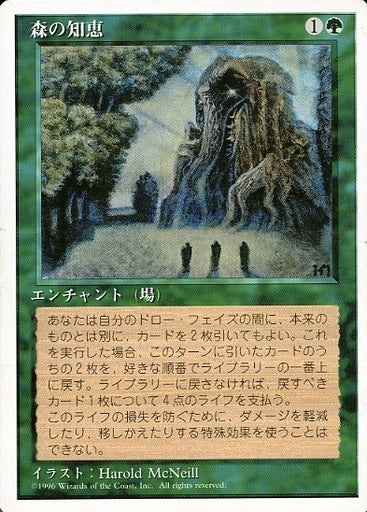 (日)森の知恵 / Sylvan Library【4ED】 白枠 No.273
