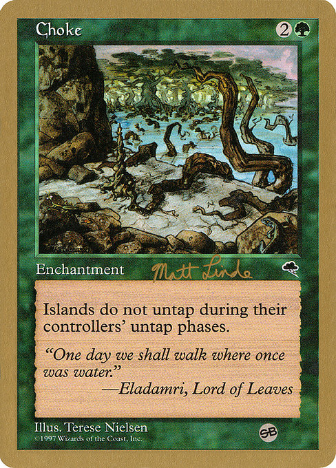 (英)窒息 / Choke【WC99】 World Championship Decks 1999 Matt Linde サイドボード 金枠 No.042