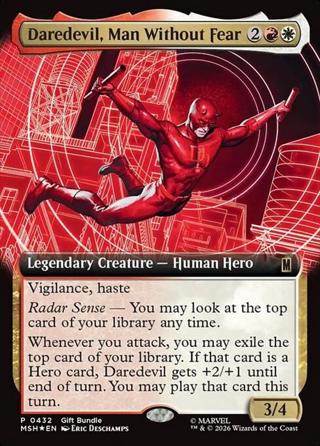 (英)【Foil】Daredevil, Man Without Fear / Daredevil, Man Without Fear ★拡張枠★ 【MSH】 No.432