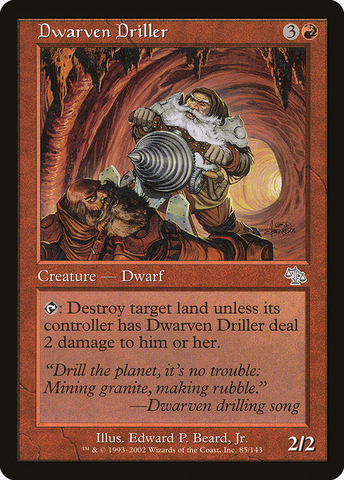 (英)【Foil】穿つドワーフ / Dwarven Driller【JUD】 No.085