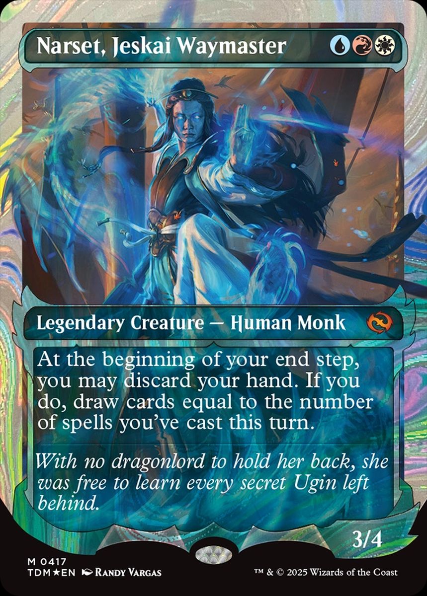 (英)【ハローFoil】ジェスカイの道師、ナーセット / Narset, Jeskai Waymaster ★ショーケース枠★(幽霊火) 【TDM】 No.417