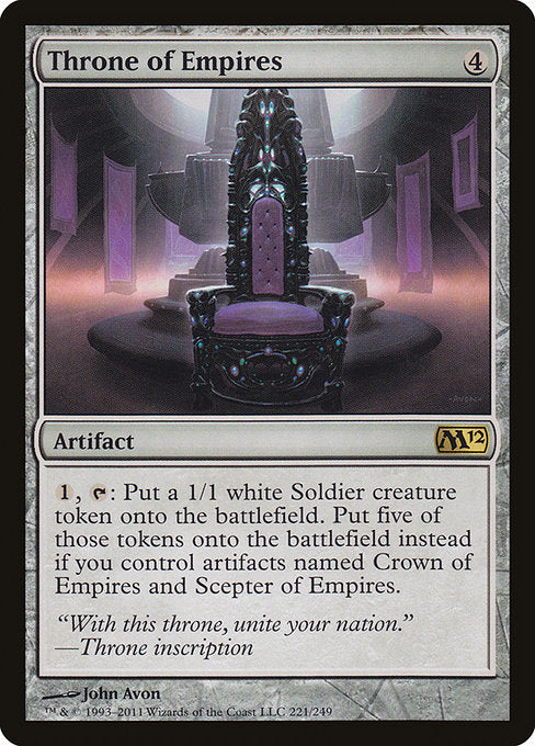 (英)【Foil】帝国の玉座 / Throne of Empires【M12】 No.221