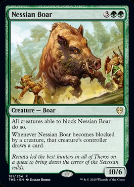 (英)【Foil】ネシアンの猪 / Nessian Boar【THB】 No.181