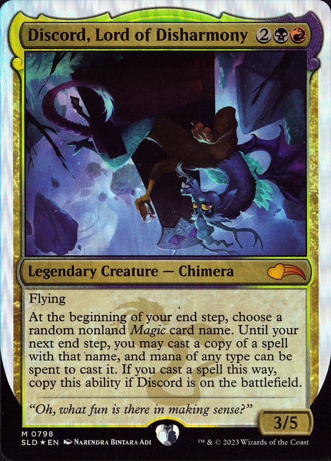 (英)【Foil】Discord, Lord of Disharmony【SLD】Ponies: The Galloping 2 | Extra Life 2023 No.798