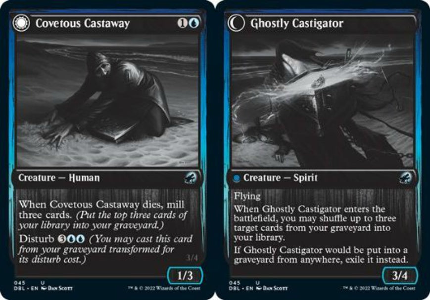 (英)【Foil】欲深き逃散者 / Covetous Castaway - 幽体の懲罰者 / Ghostly Castigator【DBL】 No.045