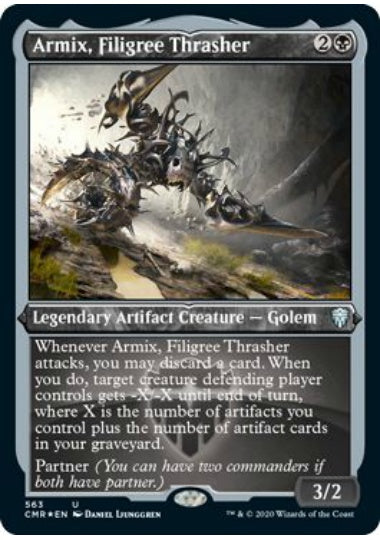 (英)【Foil】金線の打破者、アーミクス / Armix, Filigree Thrasher ★ショーケース枠★ 【CMR】 No.563