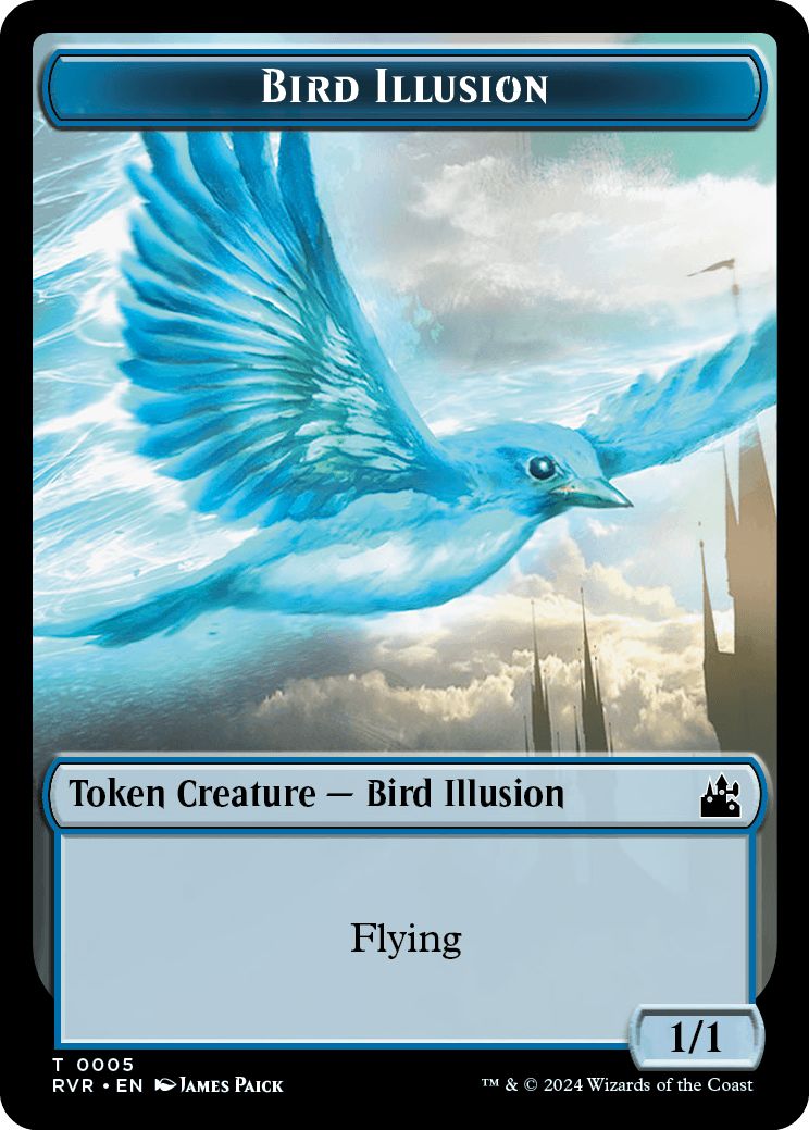 (英)鳥・イリュージョントークン / Bird Illusion Token【RVR-TOKEN】 No.005