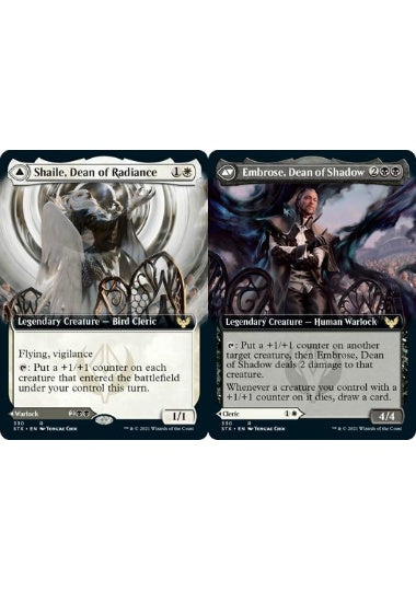 (英)【Foil】光輝の学部長、シャイル / Shaile, Dean of Radiance - 暗影の学部長、エムブローズ / Embrose, Dean of Shadow ★拡張枠★ 【STX】 No.330
